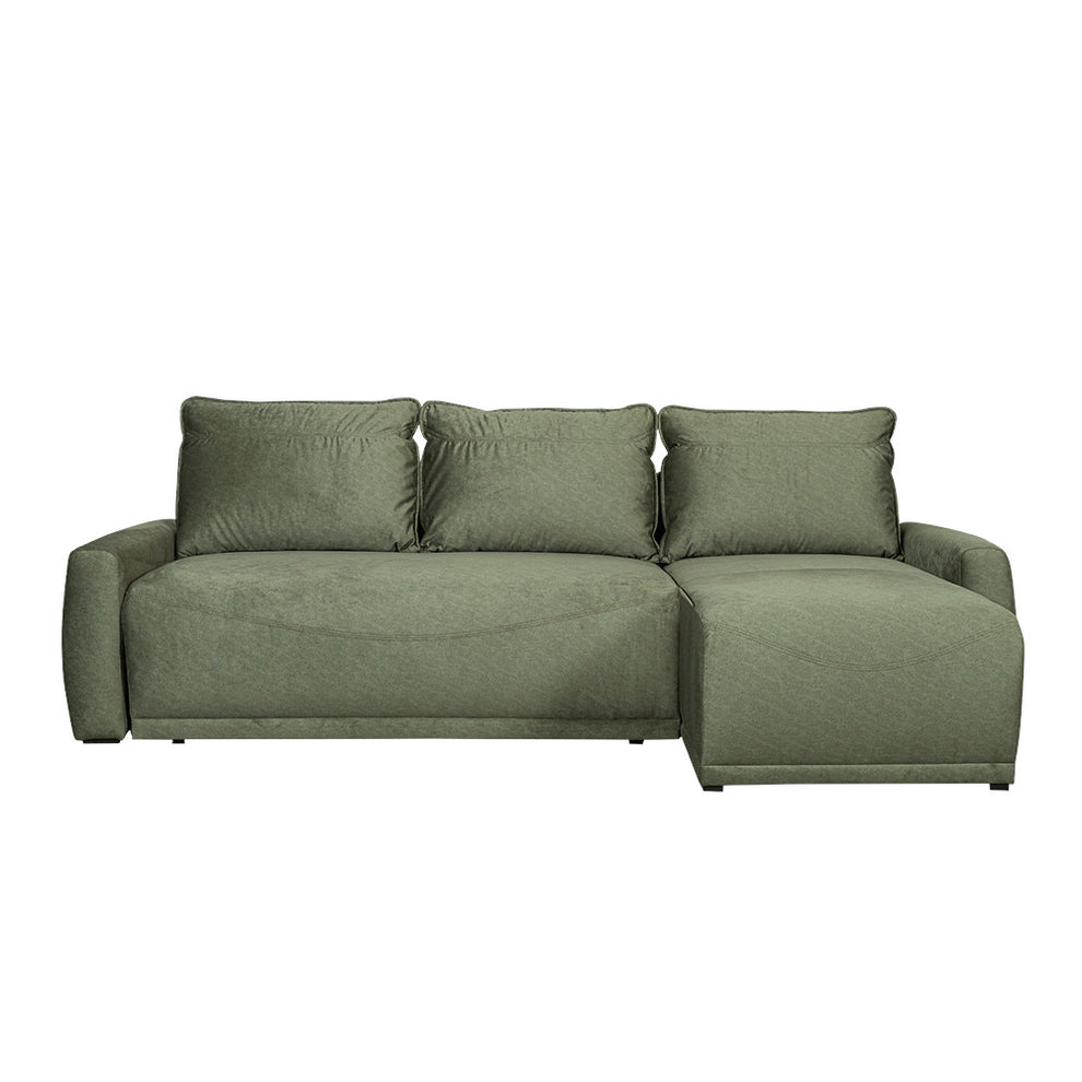 Coltar Extensibil Lea Interschimbabil Stanga/Dreapta, 5 Locuri, Lada Depozitare, Verde