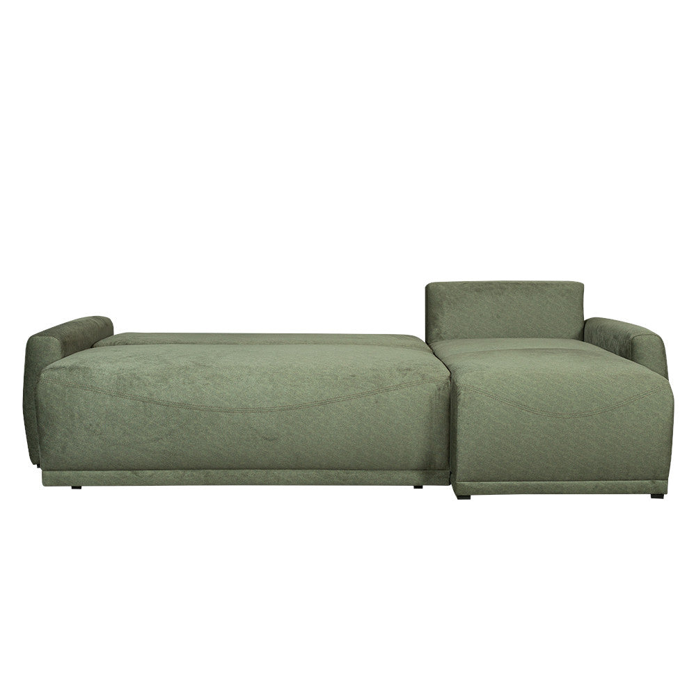 Coltar Extensibil Lea Interschimbabil Stanga/Dreapta, 5 Locuri, Lada Depozitare, Verde