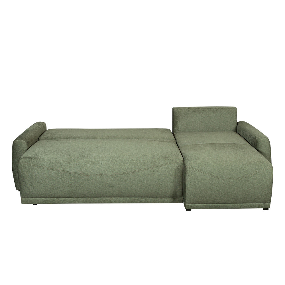 Coltar Extensibil Lea Interschimbabil Stanga/Dreapta, 5 Locuri, Lada Depozitare, Verde