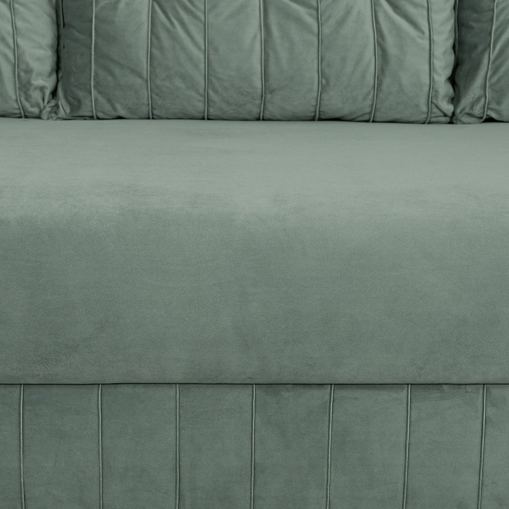 Canapea Extensibila Chic, 3 Locuri, Lada Depozitare, Verde, 242 Cm