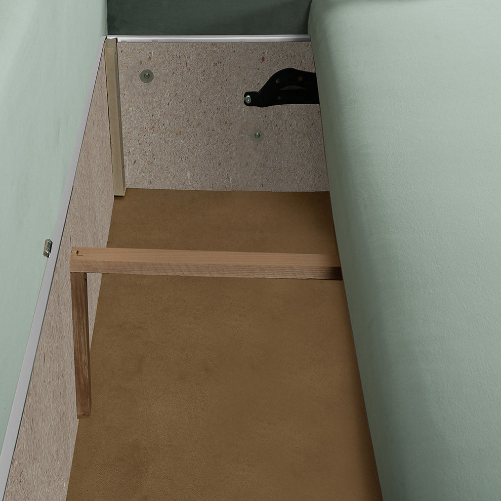 Canapea Extensibila Chic, 3 Locuri, Lada Depozitare, Verde, 242 Cm