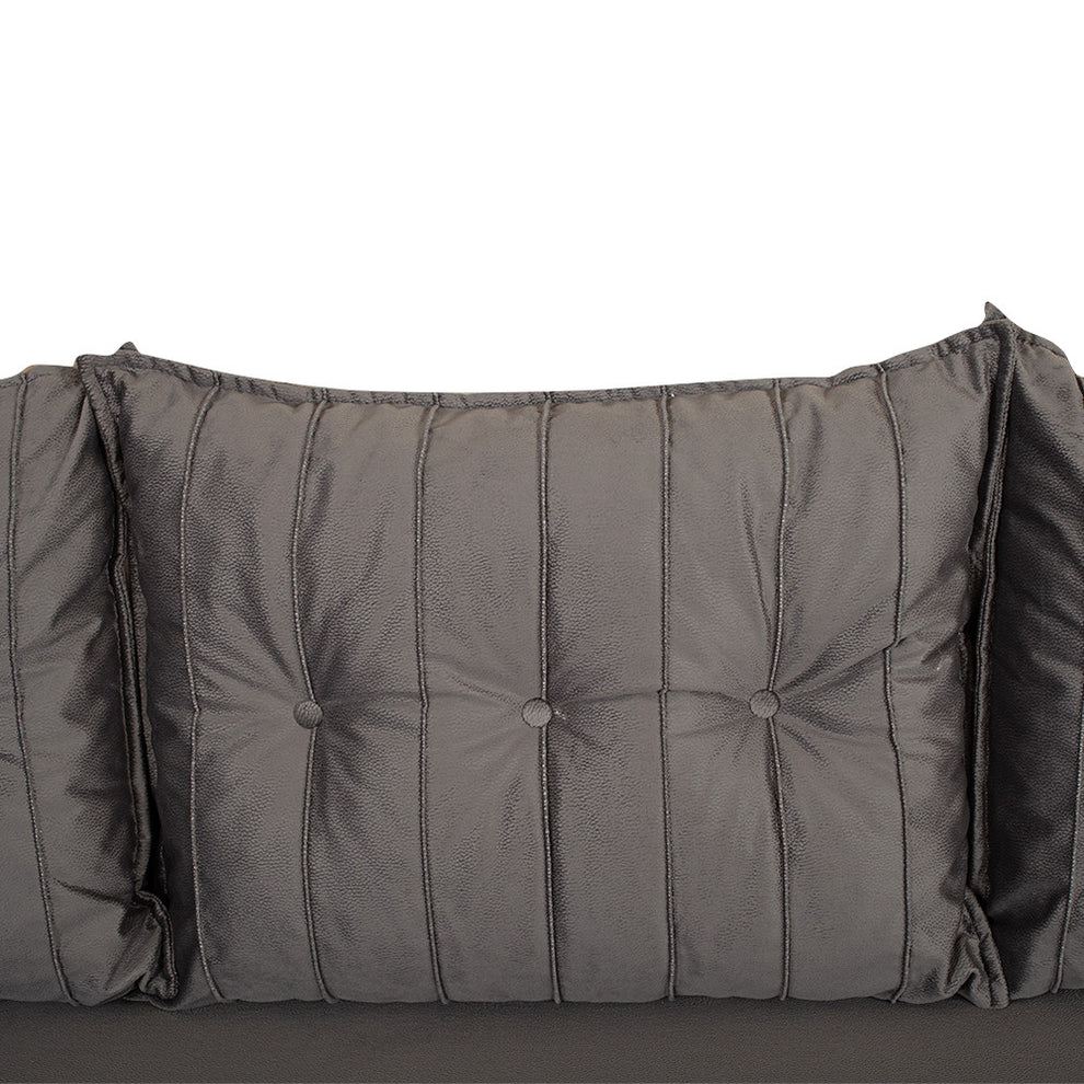 Canapea Extensibila Chic, 3 Locuri, Lada Depozitare, Gri, 242 Cm
