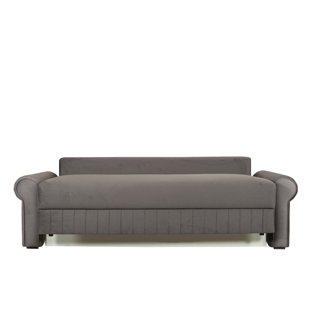Canapea Extensibila Chic, 3 Locuri, Lada Depozitare, Gri, 242 Cm