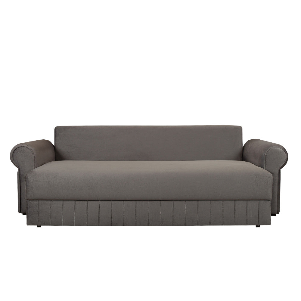 Canapea Extensibila Chic, 3 Locuri, Lada Depozitare, Gri, 242 Cm