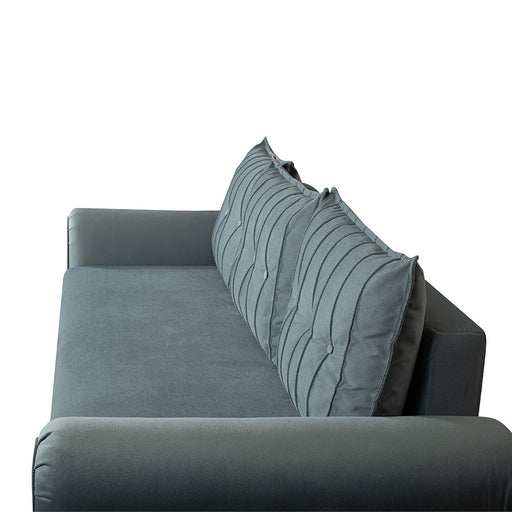 Canapea Extensibila Chic, 3 Locuri, Lada Depozitare, Albastru, 242 Cm