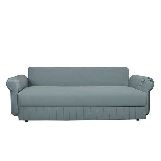 Canapea Extensibila Chic, 3 Locuri, Lada Depozitare, Albastru, 242 Cm