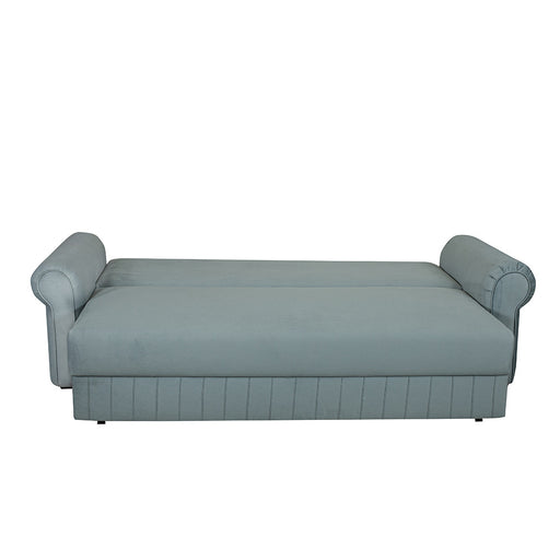 Canapea Extensibila Chic, 3 Locuri, Lada Depozitare, Albastru, 242 Cm