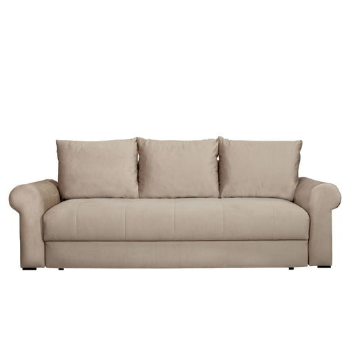 Canapea Extensibila Trendy, 3 Locuri, Lada Depozitare, Bej, 243 Cm