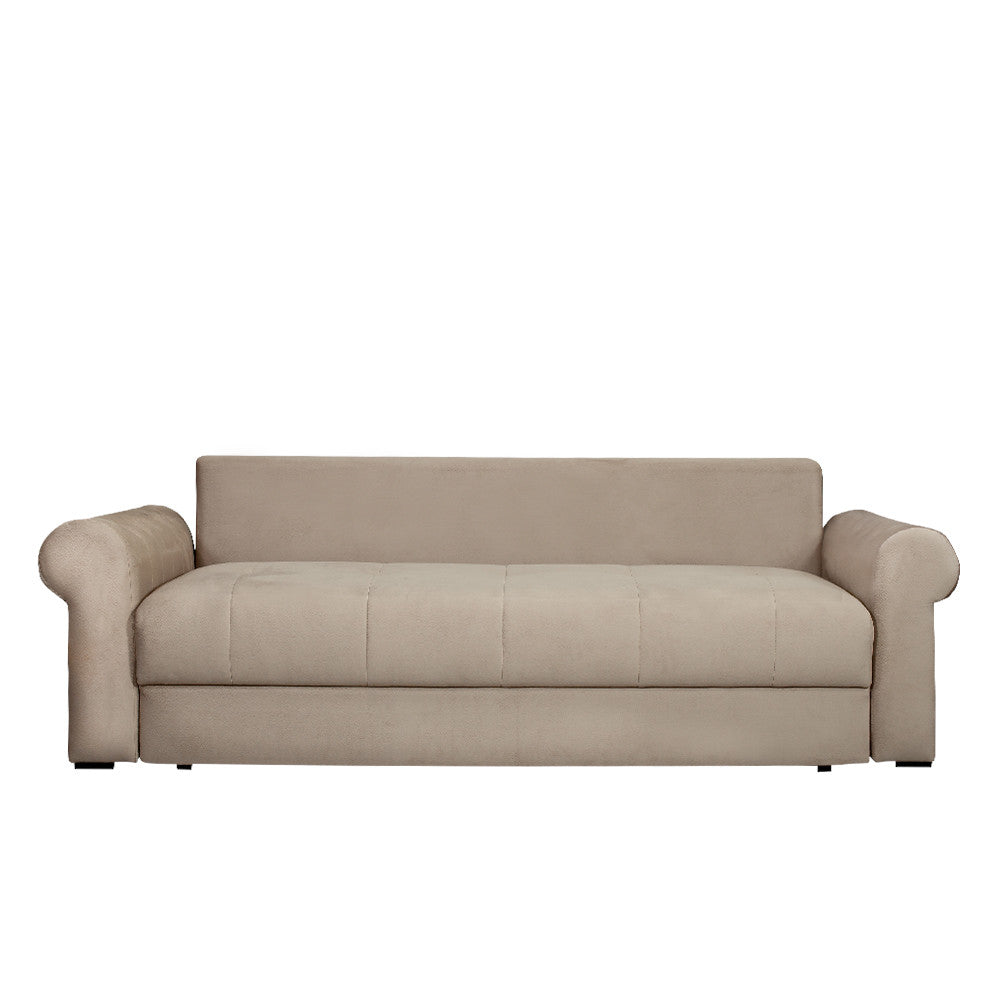 Canapea Extensibila Trendy, 3 Locuri, Lada Depozitare, Bej, 243 Cm