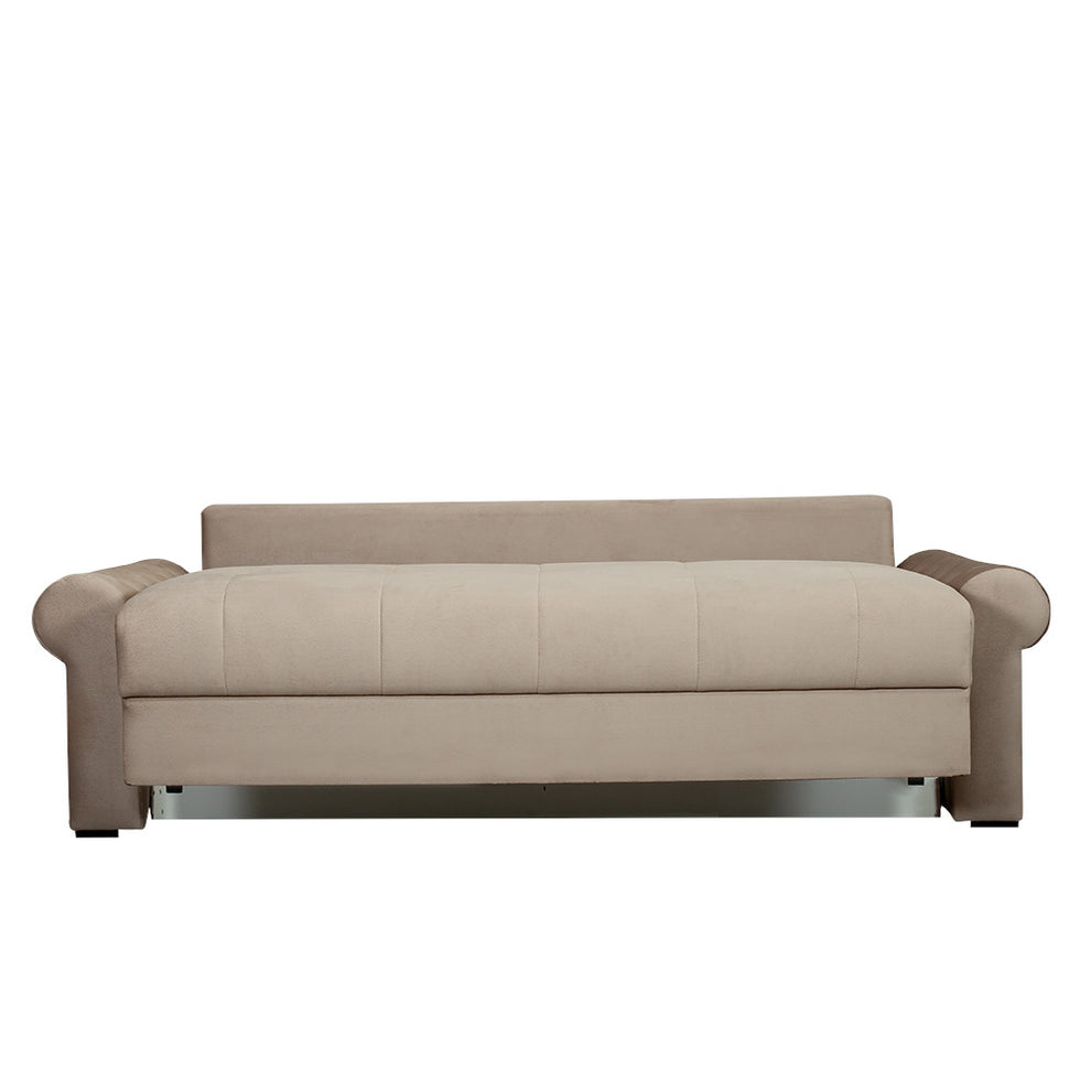 Canapea Extensibila Trendy, 3 Locuri, Lada Depozitare, Bej, 243 Cm