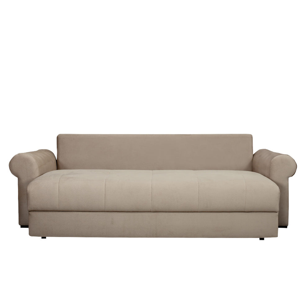 Canapea Extensibila Trendy, 3 Locuri, Lada Depozitare, Bej, 243 Cm