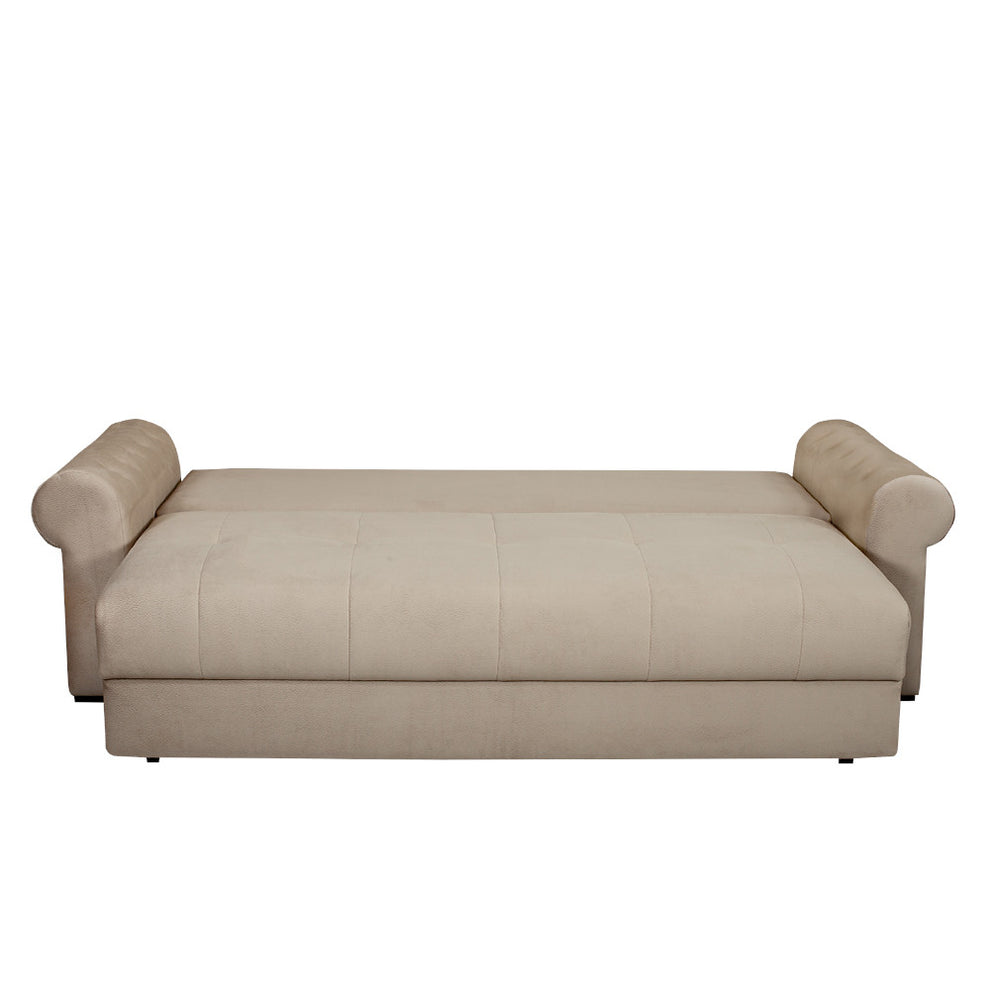 Canapea Extensibila Trendy, 3 Locuri, Lada Depozitare, Bej, 243 Cm