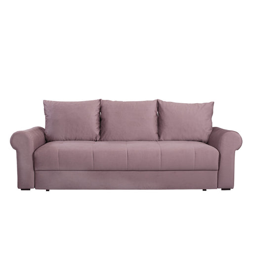Canapea Extensibila Trendy, 3 Locuri, Lada Depozitare, Roz, 243 Cm