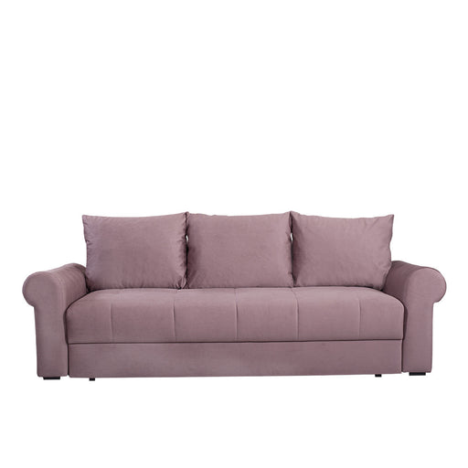 Canapea Extensibila Trendy, 3 Locuri, Lada Depozitare, Roz, 243 Cm