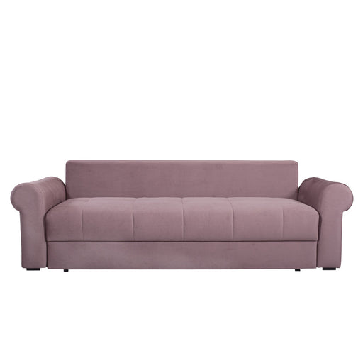 Canapea Extensibila Trendy, 3 Locuri, Lada Depozitare, Roz, 243 Cm