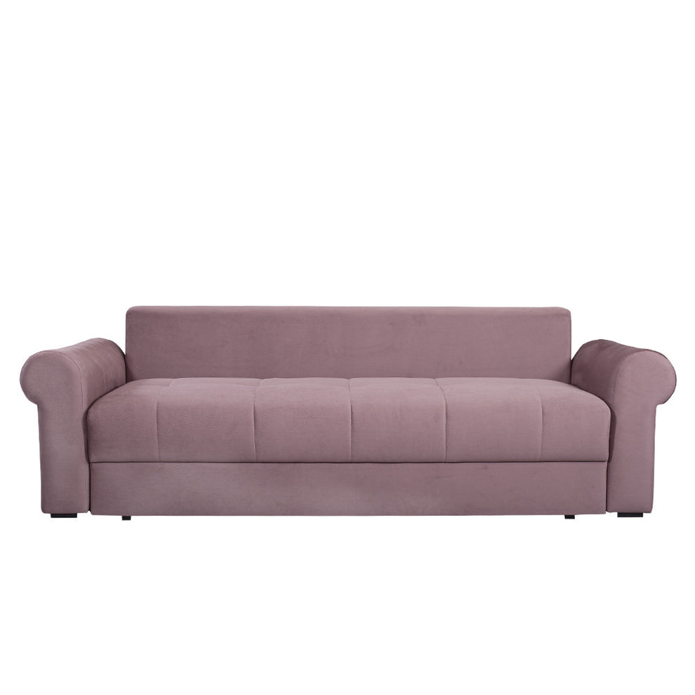 Canapea Extensibila Trendy, 3 Locuri, Lada Depozitare, Roz, 243 Cm