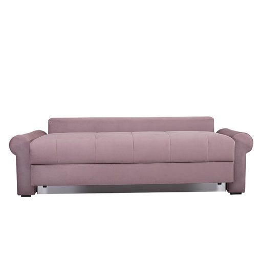 Canapea Extensibila Trendy, 3 Locuri, Lada Depozitare, Roz, 243 Cm