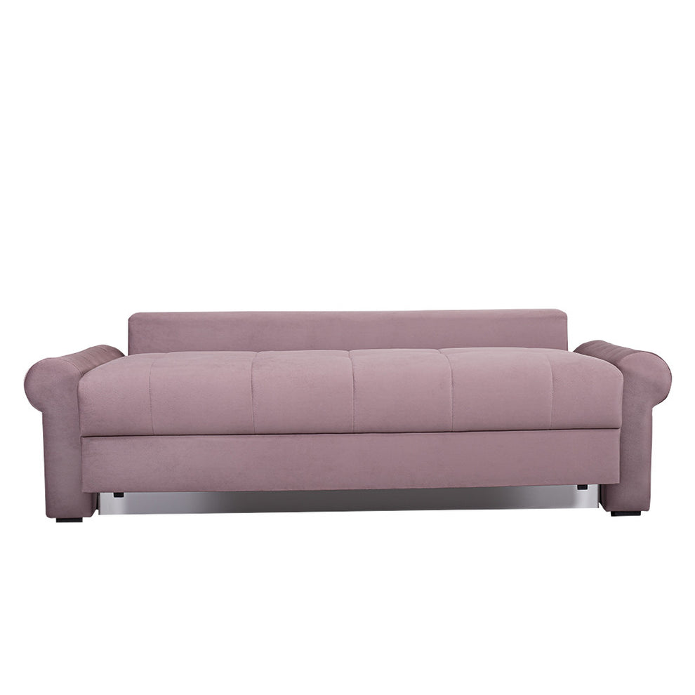 Canapea Extensibila Trendy, 3 Locuri, Lada Depozitare, Roz, 243 Cm