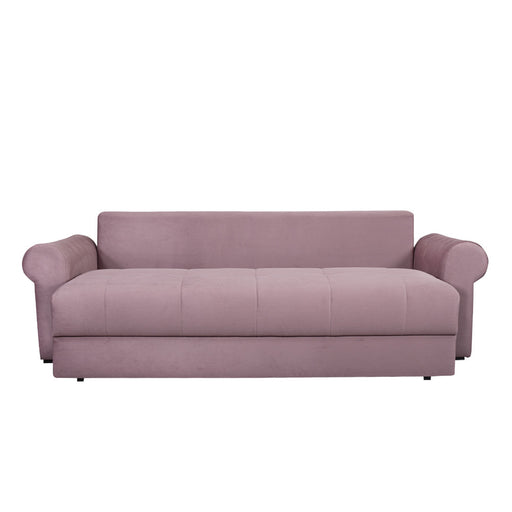 Canapea Extensibila Trendy, 3 Locuri, Lada Depozitare, Roz, 243 Cm
