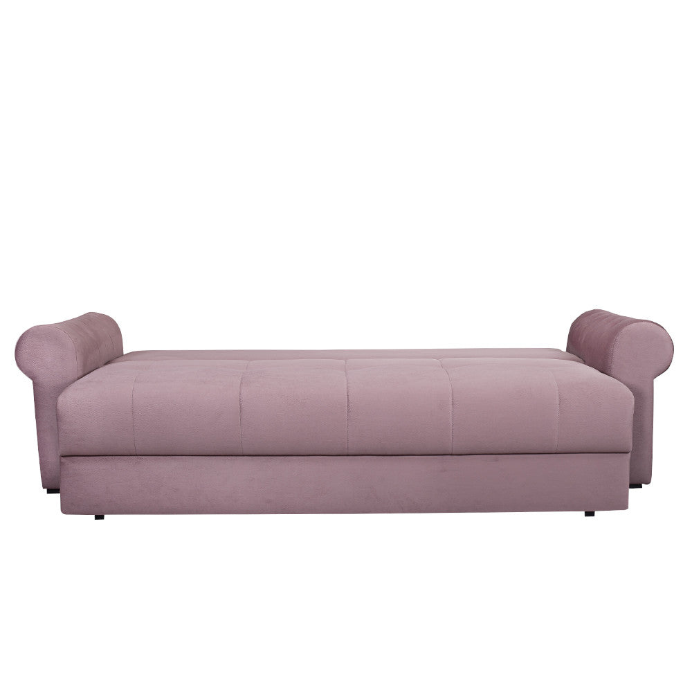 Canapea Extensibila Trendy, 3 Locuri, Lada Depozitare, Roz, 243 Cm