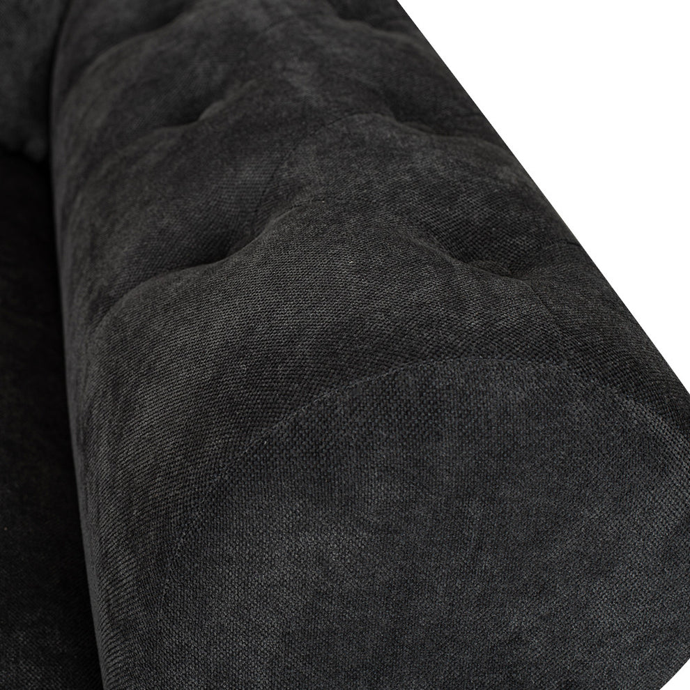 Canapea Extensibila Trendy, 3 Locuri, Lada Depozitare, Gri Inchis, 243 Cm