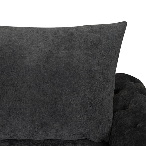 Canapea Extensibila Trendy, 3 Locuri, Lada Depozitare, Gri Inchis, 243 Cm