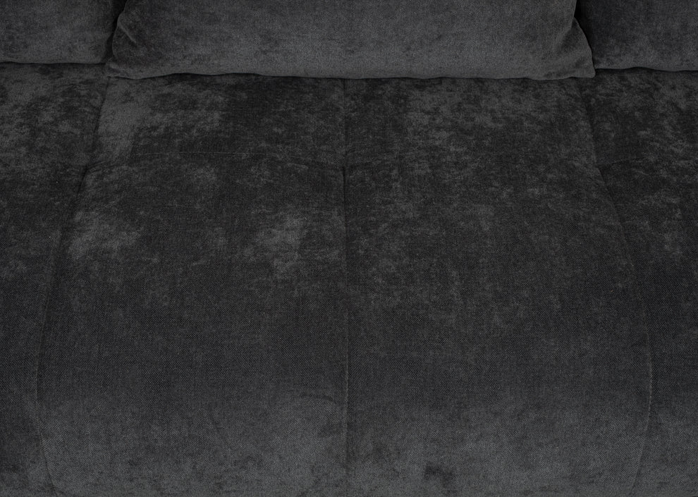 Canapea Extensibila Trendy, 3 Locuri, Lada Depozitare, Gri Inchis, 243 Cm