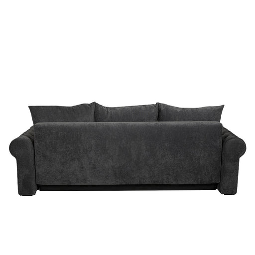 Canapea Extensibila Trendy, 3 Locuri, Lada Depozitare, Gri Inchis, 243 Cm
