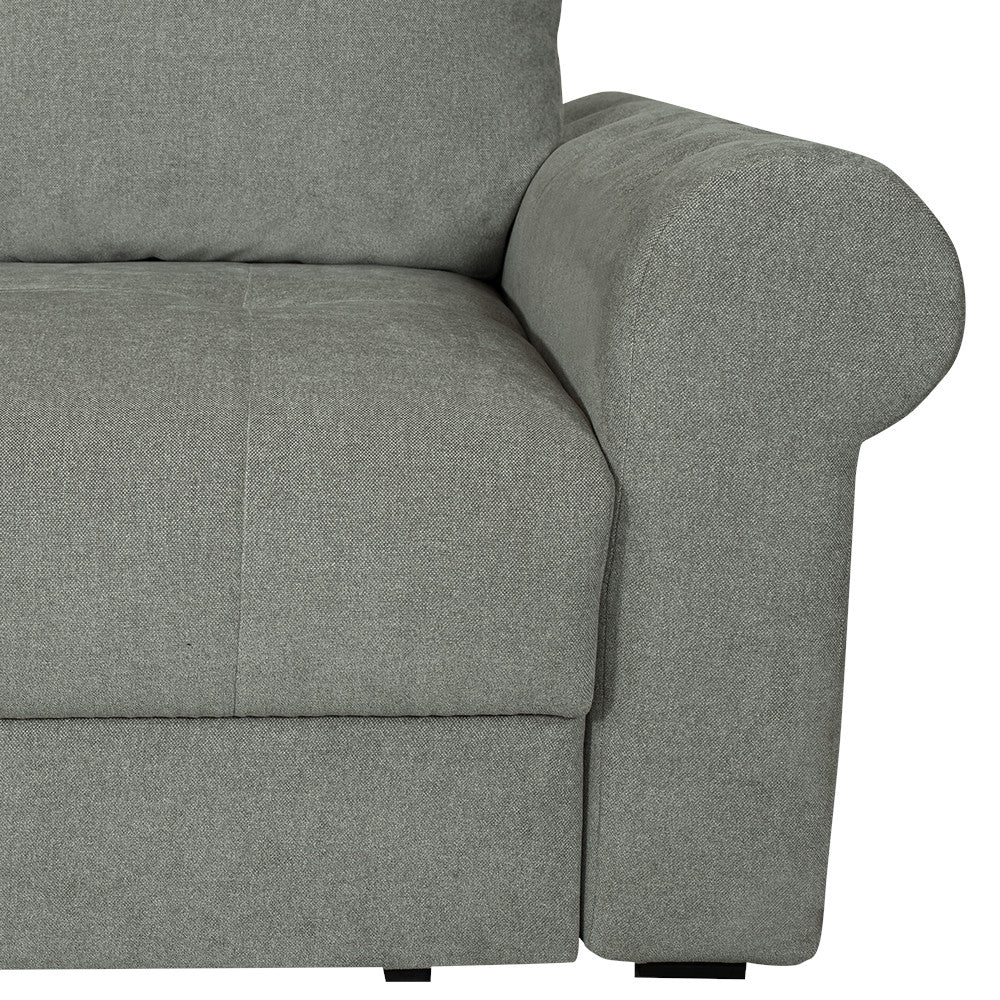 Canapea Extensibila Trendy, 3 Locuri, Lada Depozitare, Gri, 243 Cm