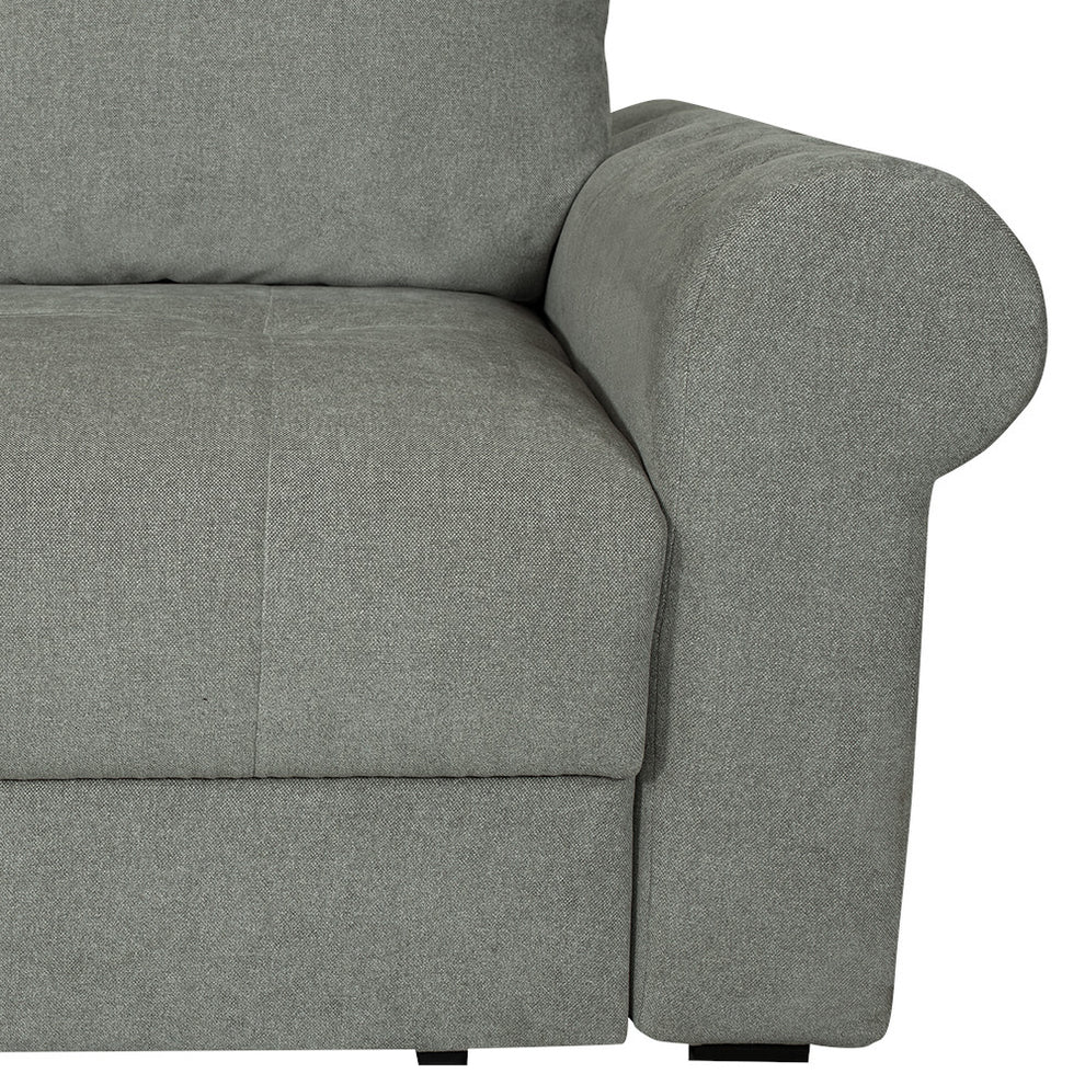 Canapea Extensibila Trendy, 3 Locuri, Lada Depozitare, Gri, 243 Cm
