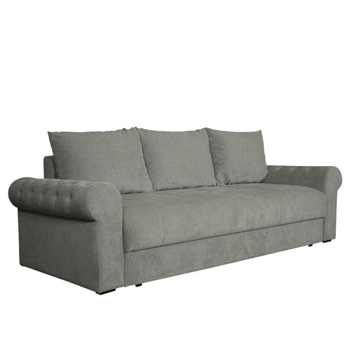 Canapea Extensibila Trendy, 3 Locuri, Lada Depozitare, Gri, 243 Cm