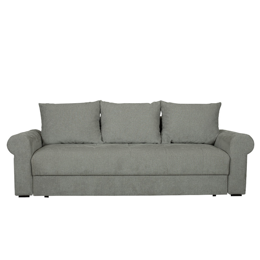 Canapea Extensibila Trendy, 3 Locuri, Lada Depozitare, Gri, 243 Cm