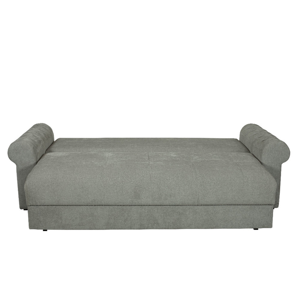 Canapea Extensibila Trendy, 3 Locuri, Lada Depozitare, Gri, 243 Cm