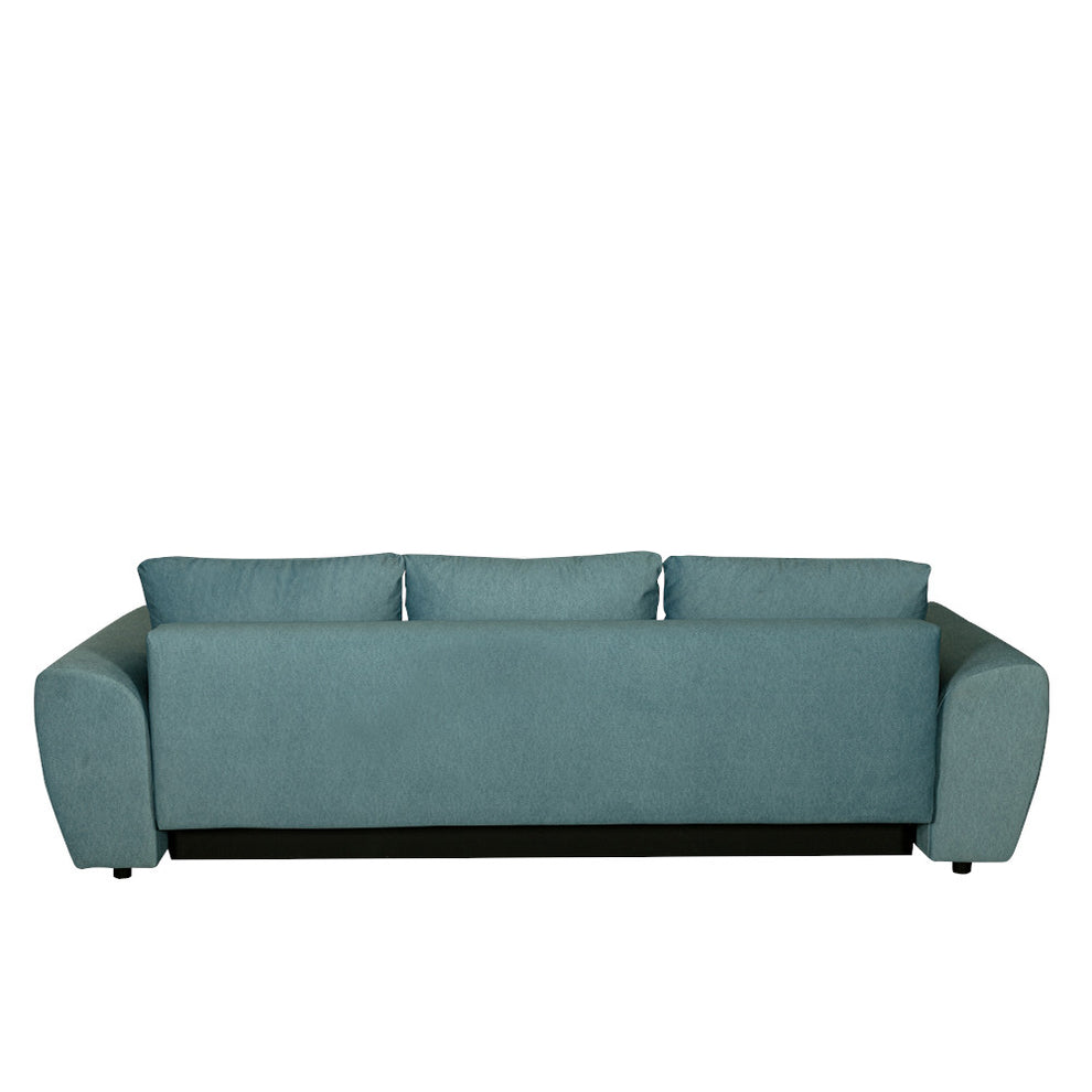 Canapea Extensibila Lorena Lux, 3 Locuri, Spatiu Depozitare, Albastru Deschis, 250 Cm