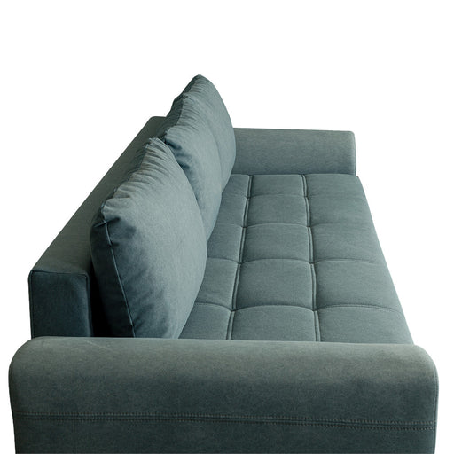 Canapea Extensibila Lorena Lux, 3 Locuri, Spatiu Depozitare, Albastru Deschis, 250 Cm