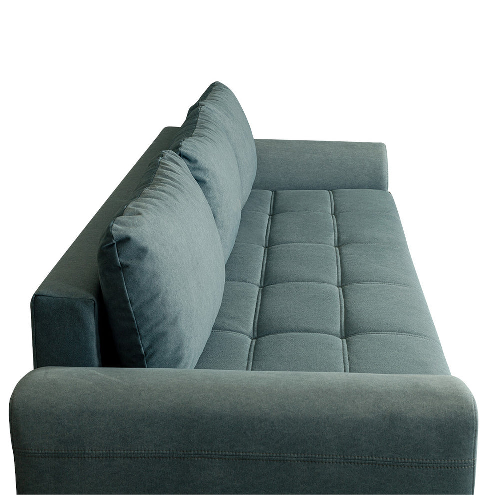 Canapea Extensibila Lorena Lux, 3 Locuri, Spatiu Depozitare, Albastru Deschis, 250 Cm
