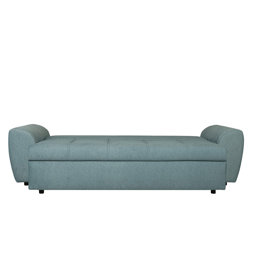 Canapea Extensibila Lorena Lux, 3 Locuri, Spatiu Depozitare, Albastru Deschis, 250 Cm