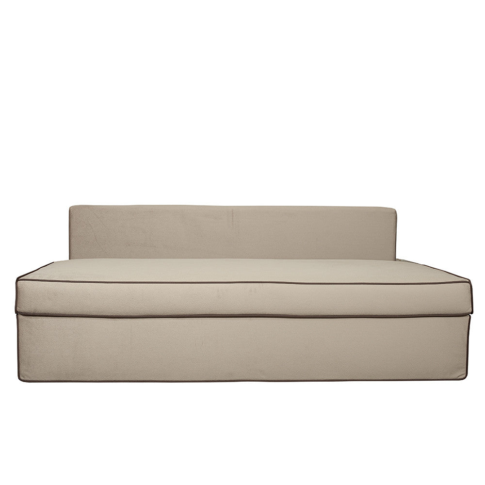 Canapea Extensibila New Modulo, 3 Locuri, Lada Depozitare, Bej si Maro, 194 Cm