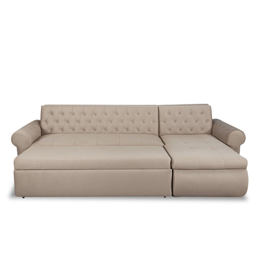 Coltar Extensibil Dreapta Andreas, 5 Locuri, Crem, 299 Cm