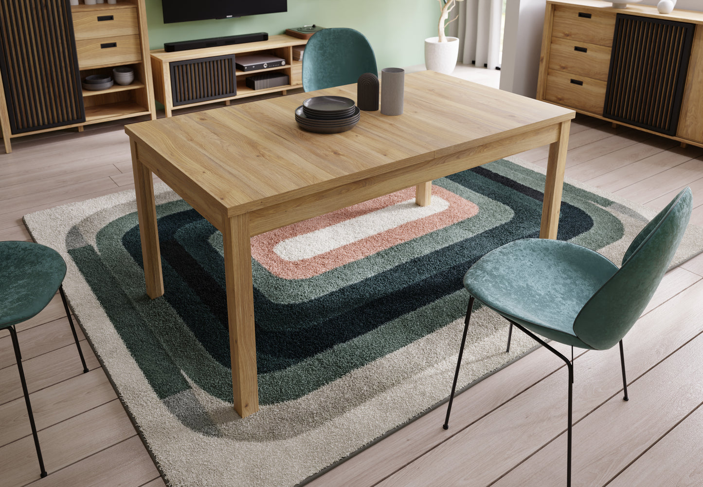 Masa Extensibila Justyna Stejar Mauvella, 160.4/207 X 76.6 X 90 Cm