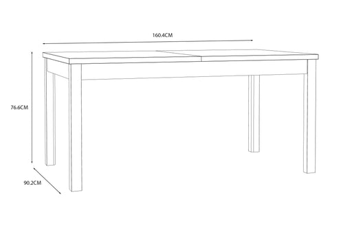 Masa Extensibila Justyna Stejar Mauvella, 160.4/207 X 76.6 X 90 Cm