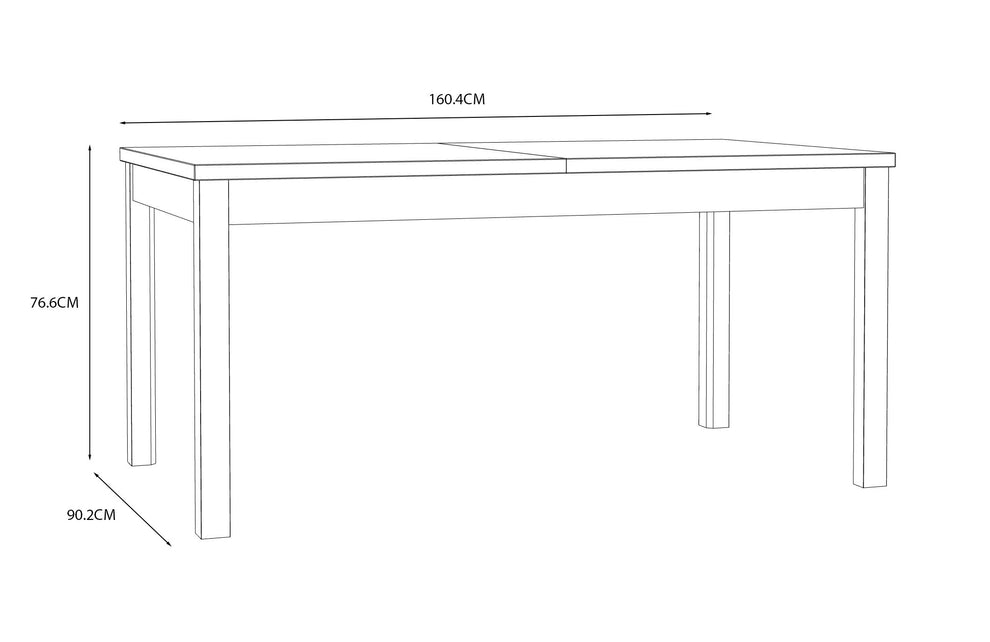 Masa Extensibila Justyna Stejar Mauvella, 160.4/207 X 76.6 X 90 Cm