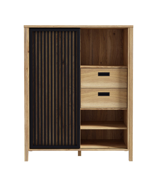 Comoda Bar Justyna Stejar Mauvella Si Negru, 103.4 Cm