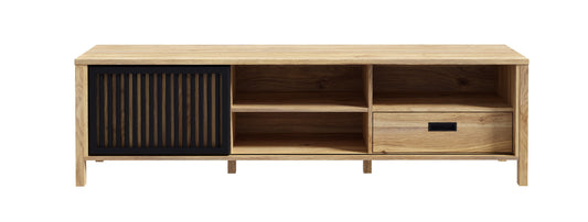 Comoda Tv Justyna Stejar Mauvella Si Negru, 174.8 Cm