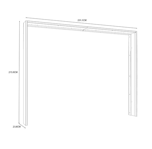 Rama Cu LED Dulap Savanah, Stejar Antic, 231 Cm