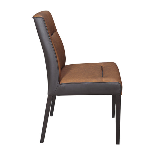 Set masa extensibila Fiona cu 6 Scaune, Brun inchis, 160/210 x 78 x 90 cm