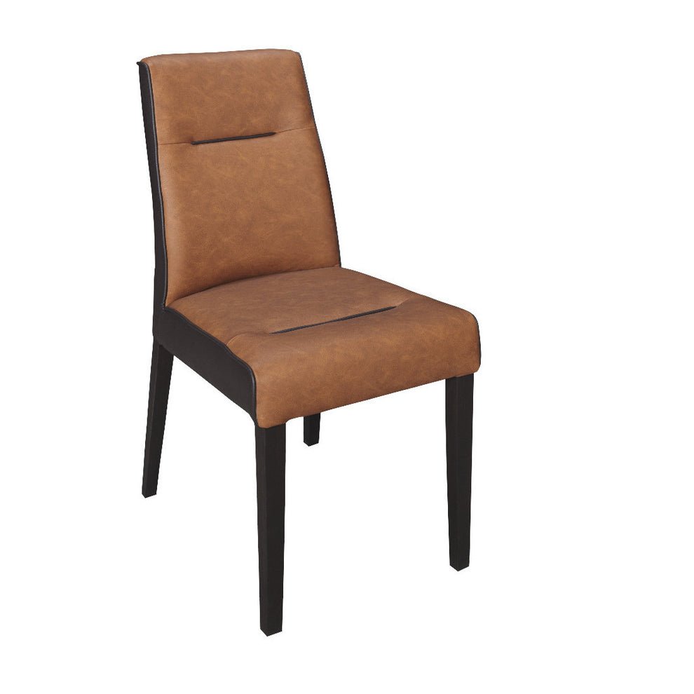 Set masa extensibila Fiona cu 4 Scaune, Brun inchis, 120/160 x 75.6 x 78 cm