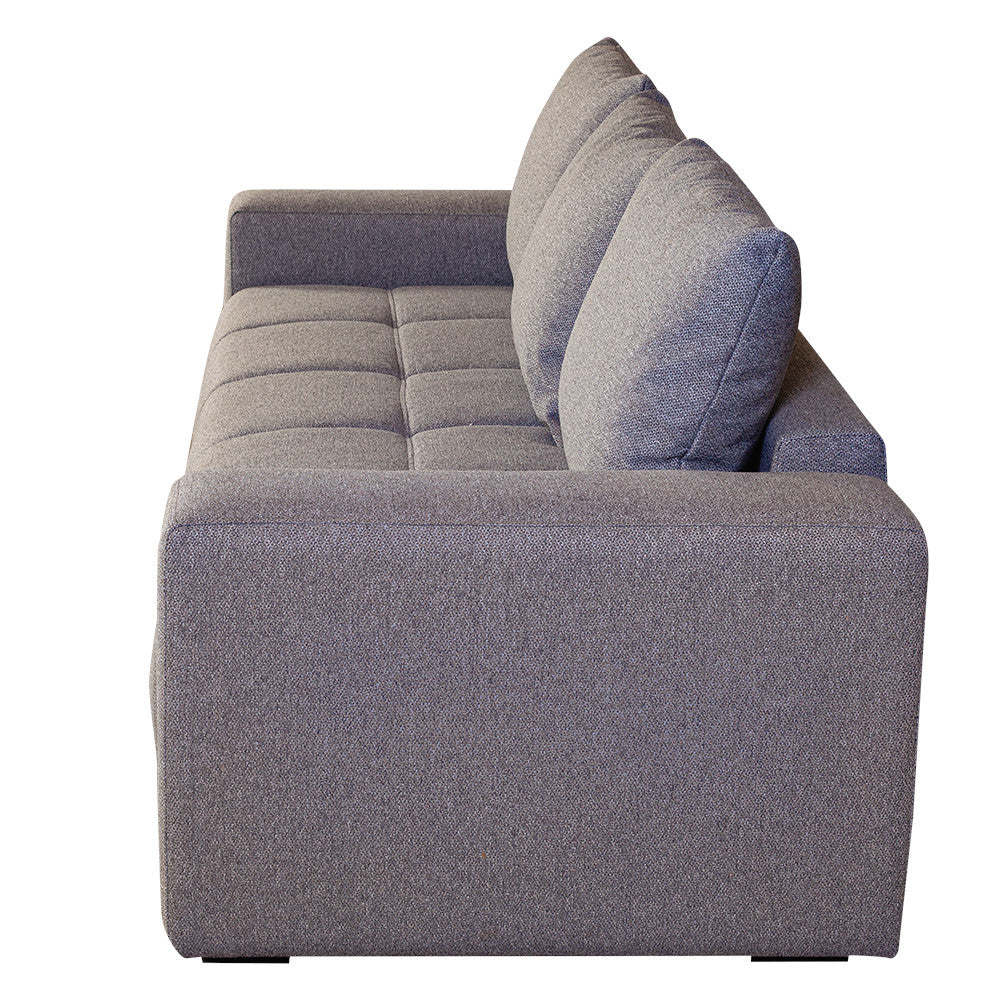 Canapea Extensibila Otis, 3 locuri, Lada Depozitare, Gri, 240 Cm