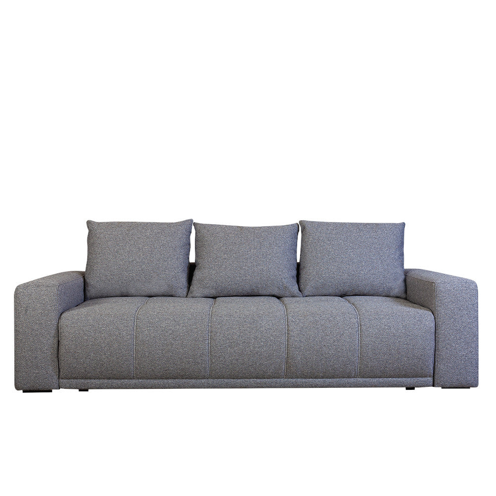 Canapea Extensibila Otis, 3 locuri, Lada Depozitare, Gri, 240 Cm