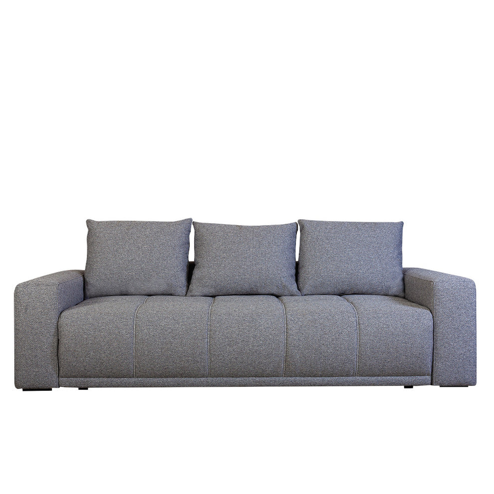 Canapea Extensibila Otis, 3 locuri, Lada Depozitare, Gri, 240 Cm